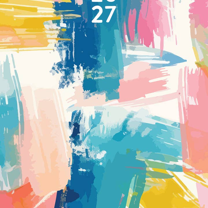 Painted Pastel 2-Year 2026-27 3.5" x 6.5" Monthly Pocket Planner for wholesale by Willow Creek Press & Gifts