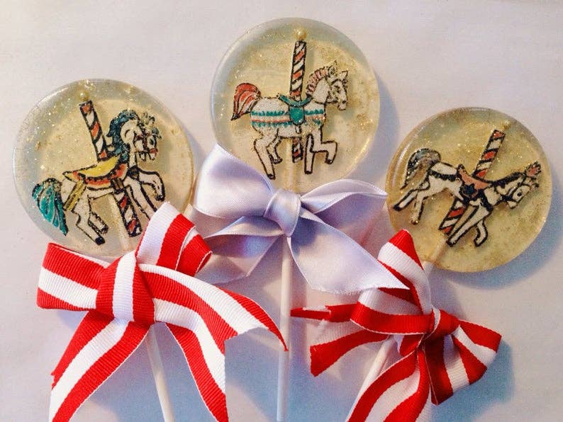 A Secret Forest - Wholesale Lollipop - Fondant Carousel Horse Lollipops2