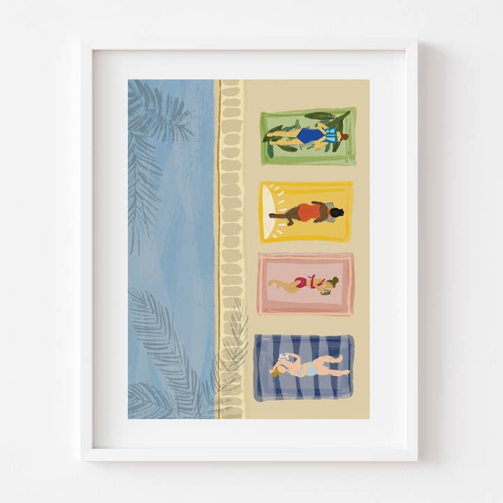 Poolside 8x10 Art Print for wholesale by Patricia FK