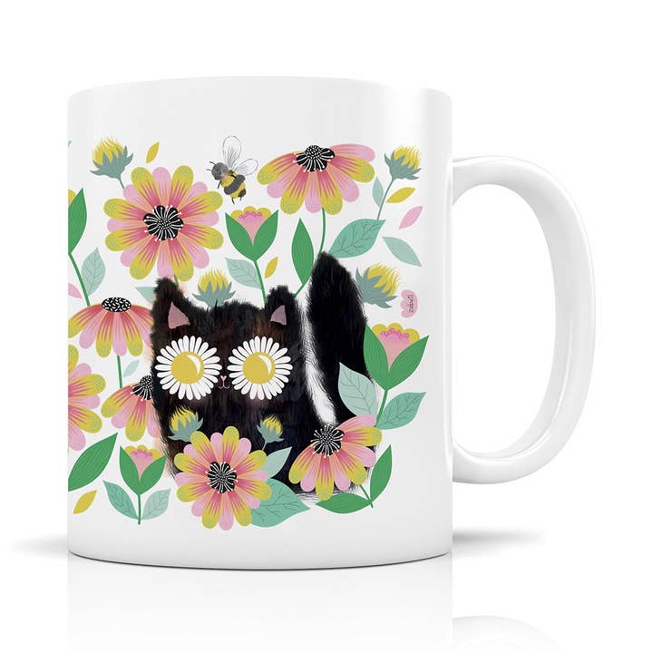 Tazza in ceramica da 350 ml - Retro love (gatto) per la vendita all'ingrosso da parte di Maison Royal Garden