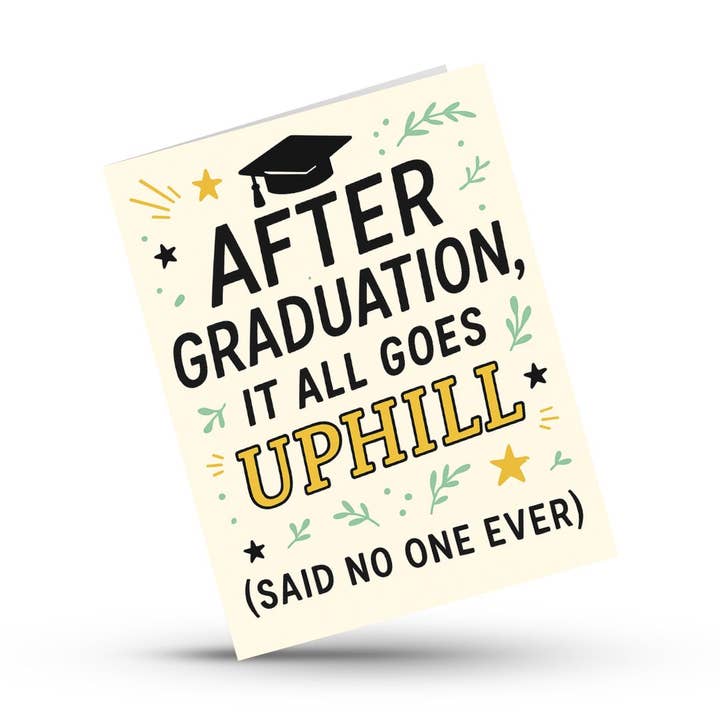 Graduation Goes Uphill Card for wholesale by Hustle & Hope