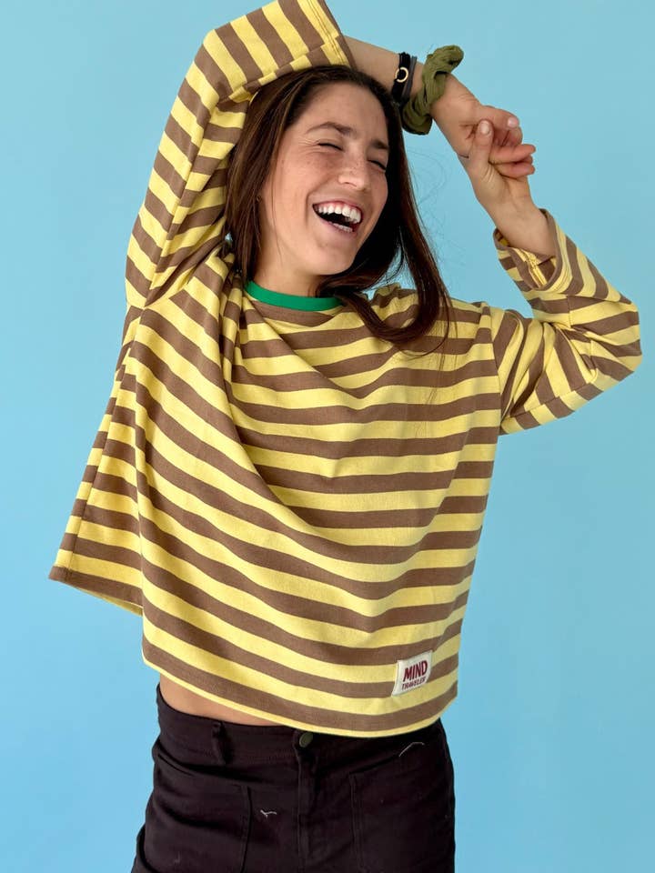 Núria Yellow and Brown T-shirt for wholesale by MindTraveler