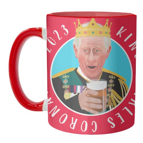 Mugs 'King Charles Coronation Blue and R for wholesale by ART WOW