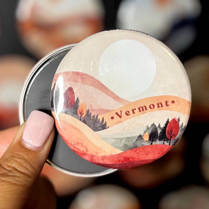 Íman do Estado de Vermont - Paleta Terrosa - Estilo Boho por atacado de Tieu Magnetic