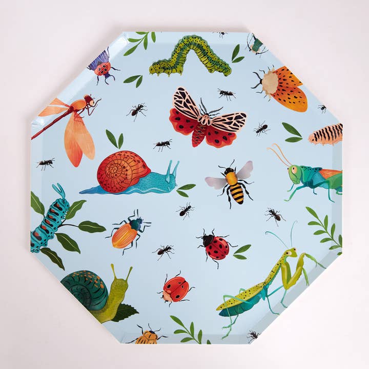 Piatti di Carta per Feste a Tema Insetti – 10 pollici Usa e Getta per la vendita all'ingrosso da parte di Joy Ladder LLC