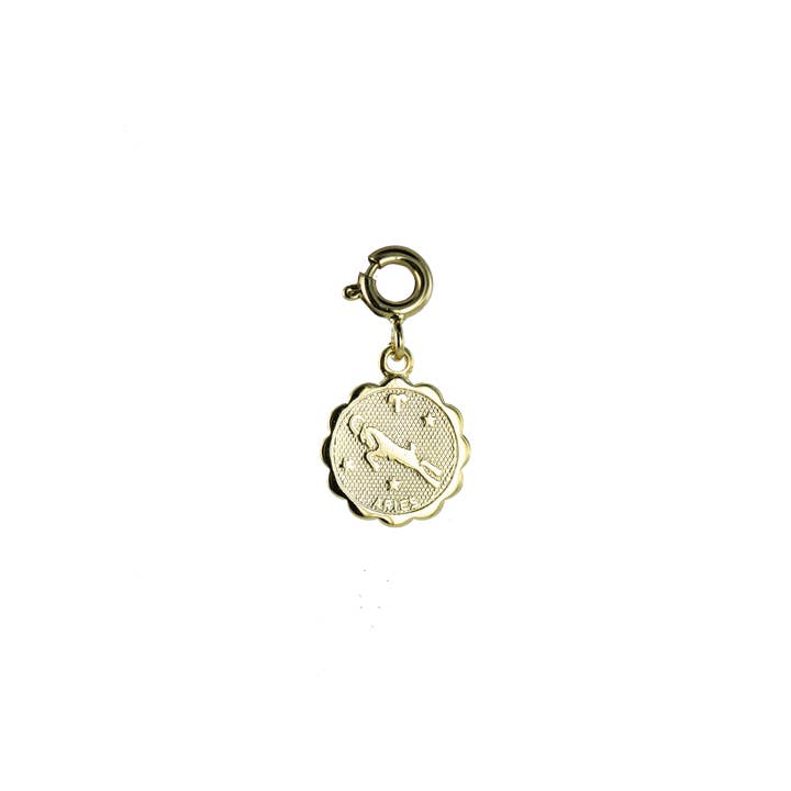 Bijoux Fabrication Française - Wholesale Individual Charm/Pendant - Removable Medal/Charm - 18K Gold - Astrological Sign2