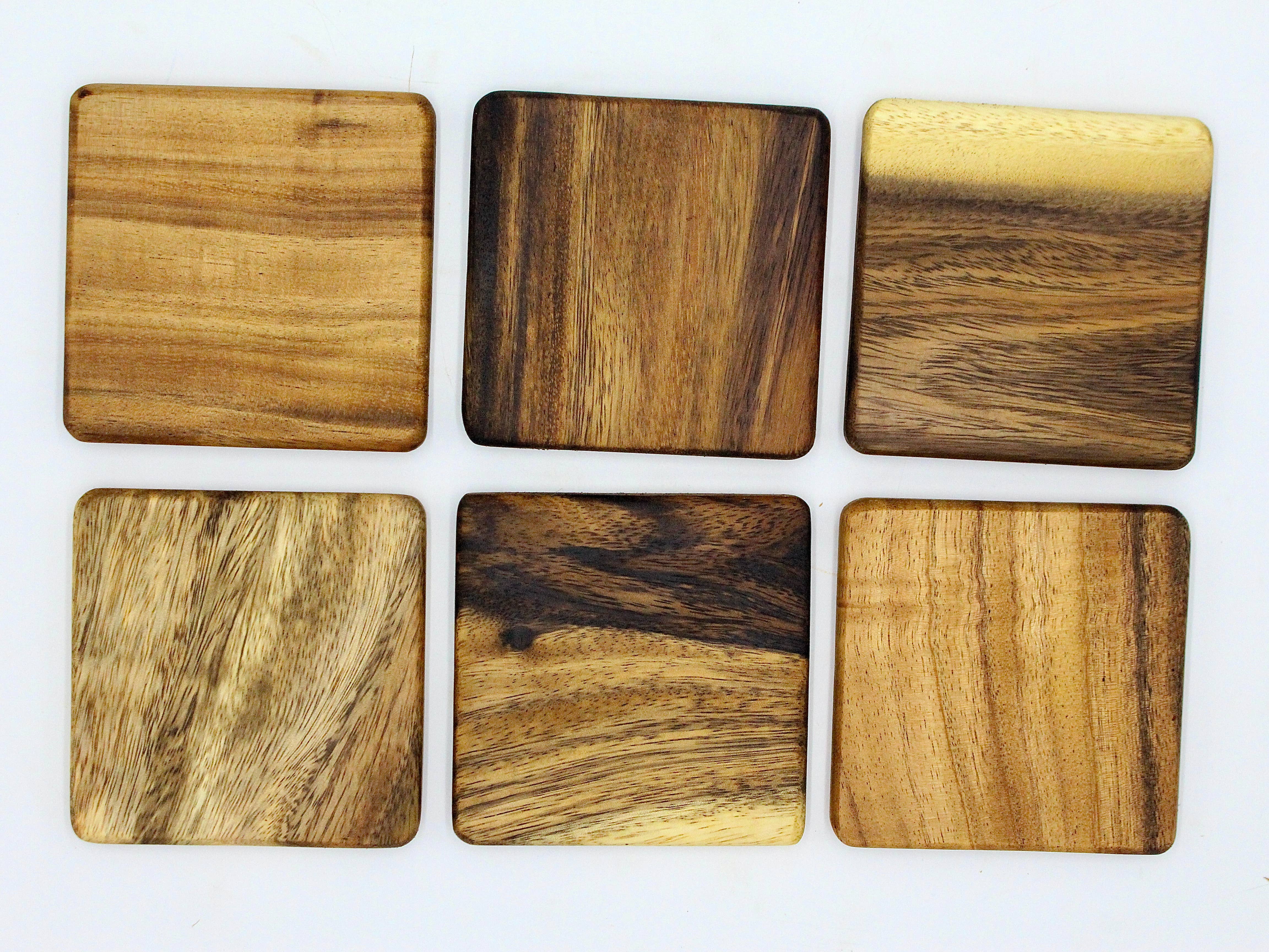 Tuckahoe Hardwoods - Vente Sous-verre - Sous-verres en noyer d’Inde de l’Est3
