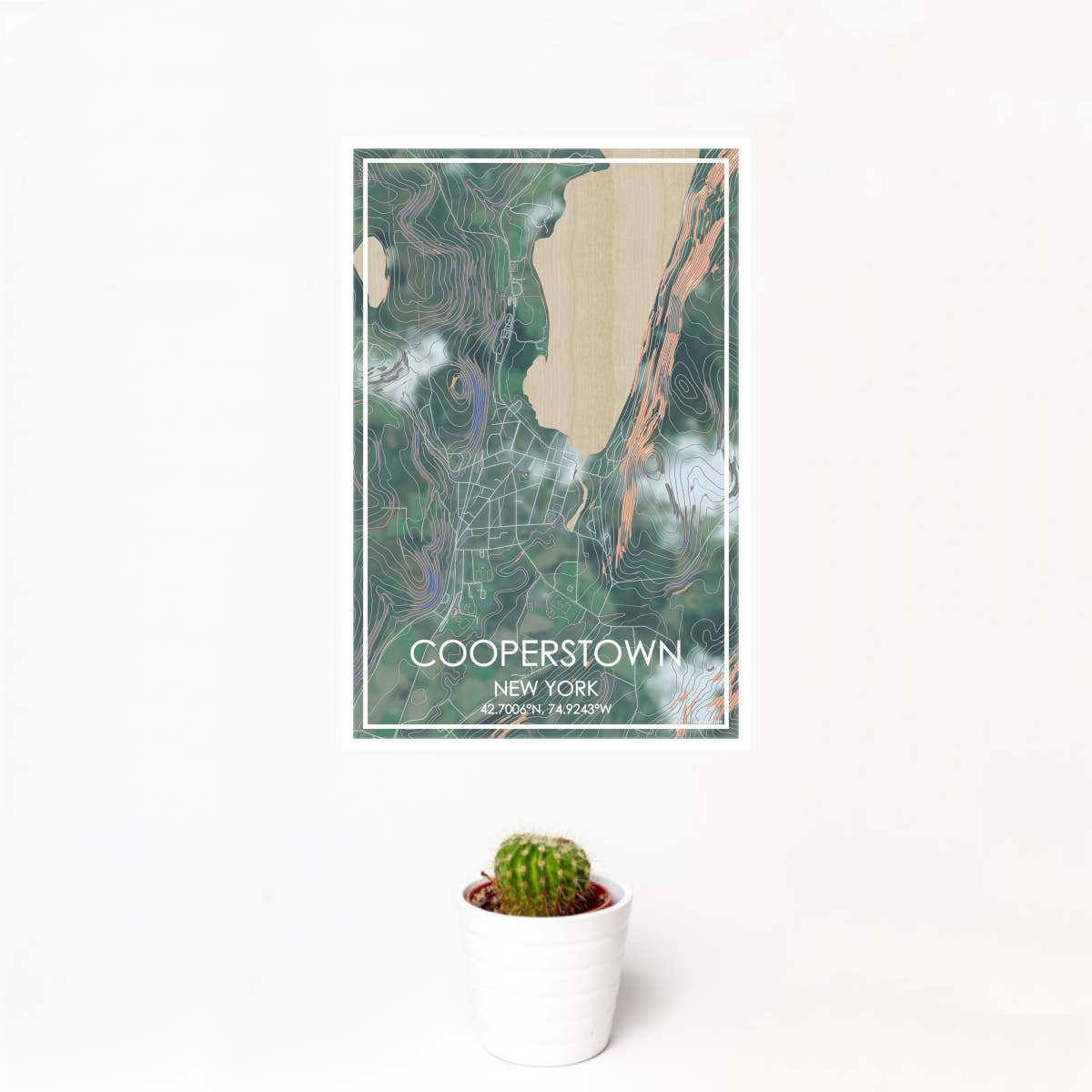JACE.design - Wholesale Art Print - Cooperstown NY Map Print Afternoon0