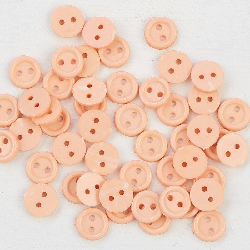 Factory Direct Craft - Wholesale Sewing Button/Snap - 50 Micro Mini Tiny Buttons - 6mm (about 1/4") - Select Color2