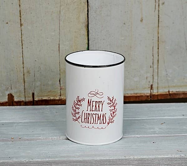 Holiday Depot Inc. - Wholesale Christmas Decoration - M11123- 5.5Hx4inD Holiday Bucket-Merry Xmas