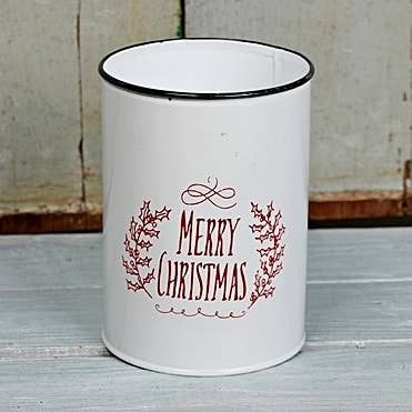 Holiday Depot Inc. - Wholesale Christmas Decoration - M11123- 5.5Hx4inD Holiday Bucket-Merry Xmas0