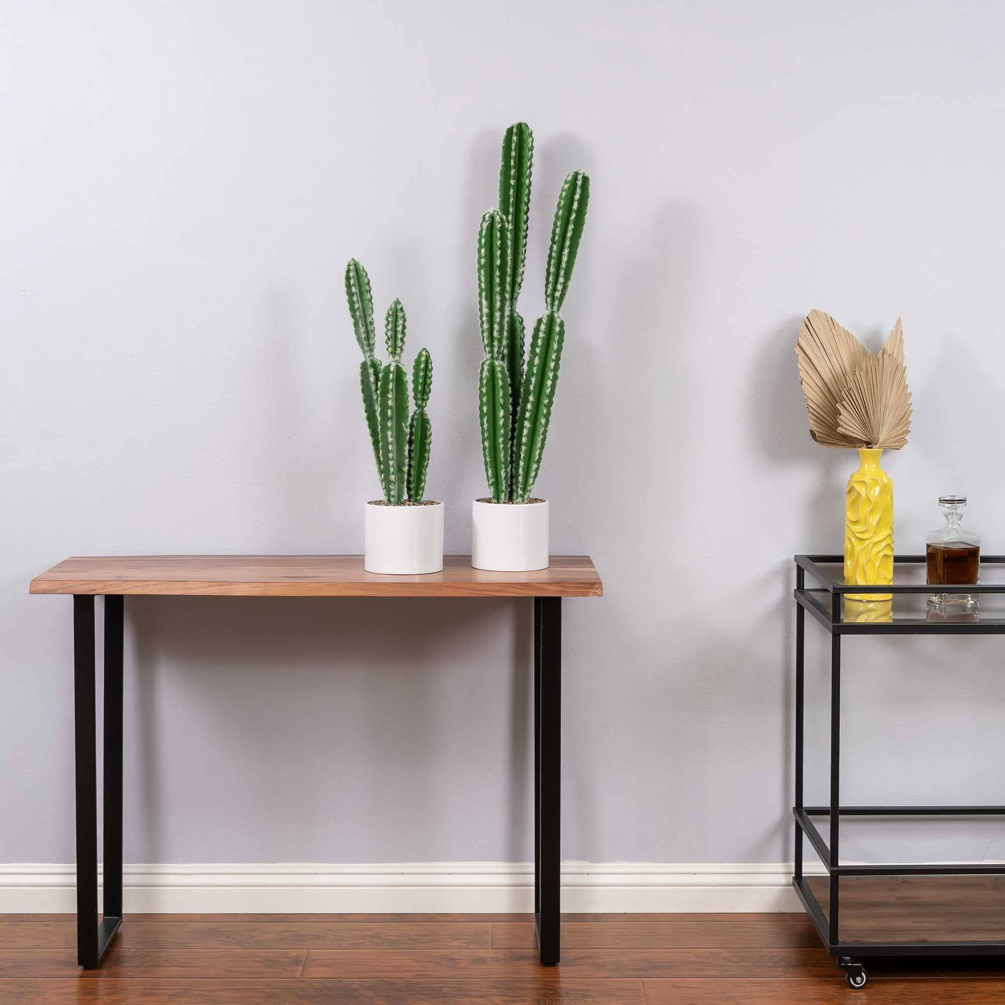 Portofino International Trading, USA - Wholesale Artificial Plant - Faux Euphorbia Cactus with Ceramic Pot 34"8