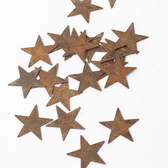 Factory Direct Craft - Venta al por mayor Material para manualidades - Estrellas de hojalata oxidada de 2,5 cm (paquete de 100 unidades)1