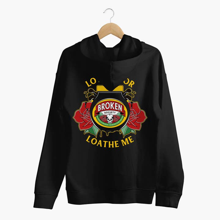 Hoodie "Ama-me ou Odeia-me" (Unissexo) por atacado de Broken Society