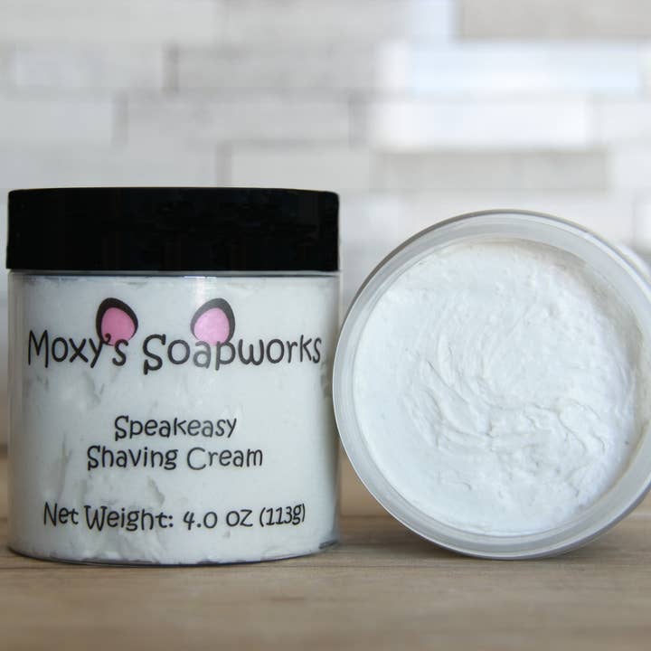 4oz Luxus-Rasiercreme — Vanille-Bourbon-Duft für den Großhandel von Moxy's Soapworks