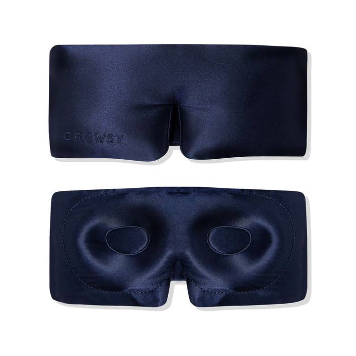Midnight Blue Eyelash Protecting Sleep Mask for wholesale by Drowsy Sleep Co.