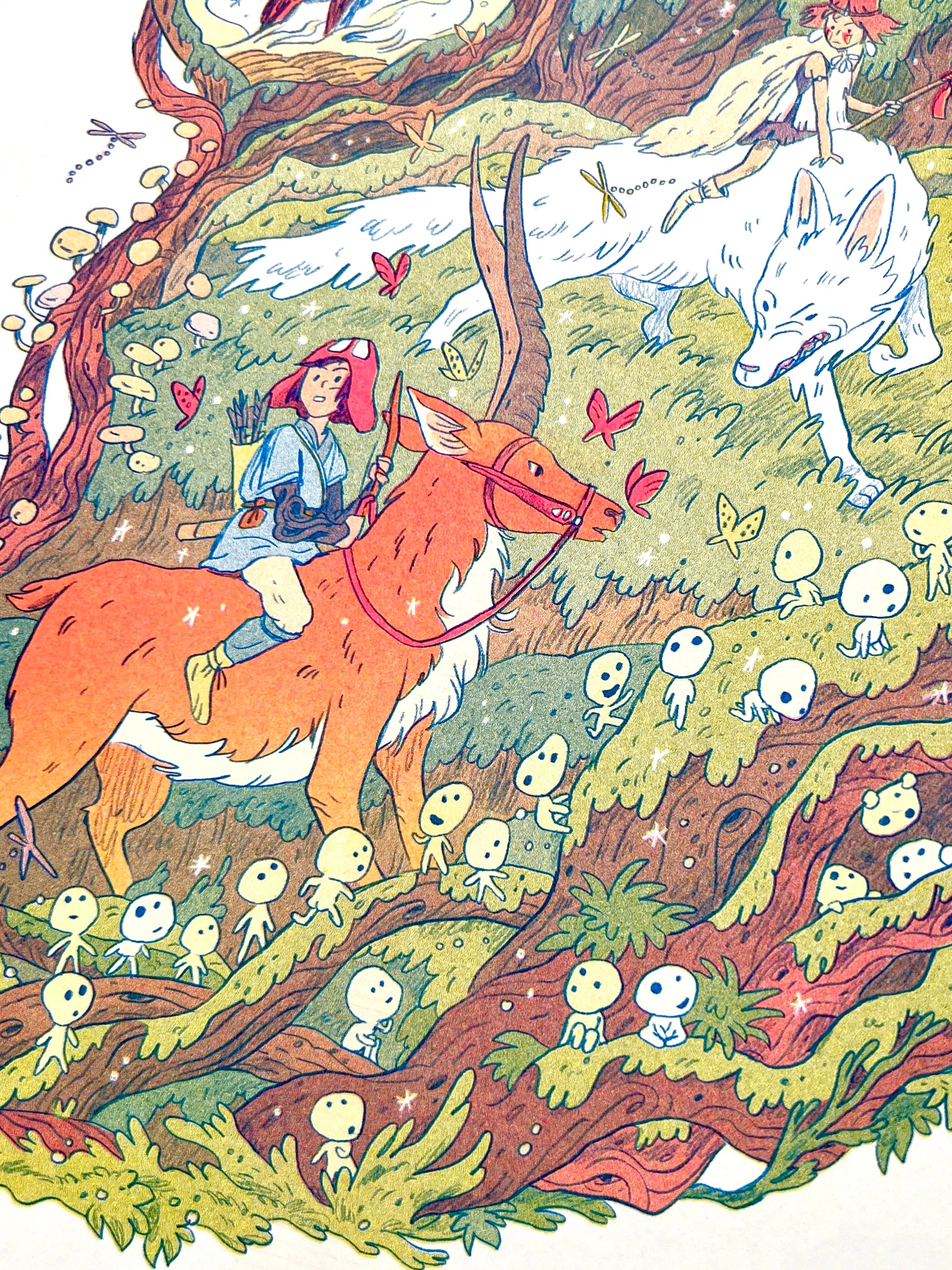 Natalie Andrewson - Venta al por mayor Ilustración - Estampado Riso Princesa Mononoke1