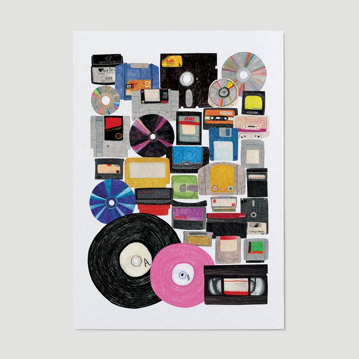 Vintage Media Art Print for wholesale by James Barker