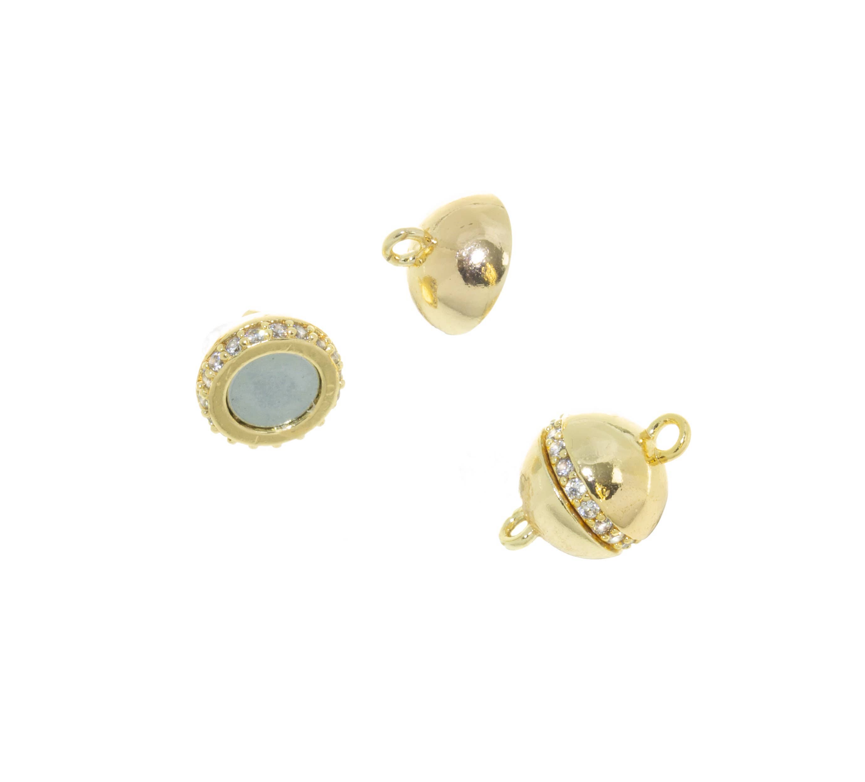 Jewel Pledge – wholesale Clasp – Gold CZ Pave Magnetic Clasp for Bracelet & Necklace,CLG1322