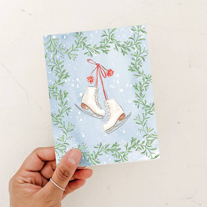 Almeida Illustrations - Wholesale Christmas Card - Winter Skates Christmas Winter Holiday Card4
