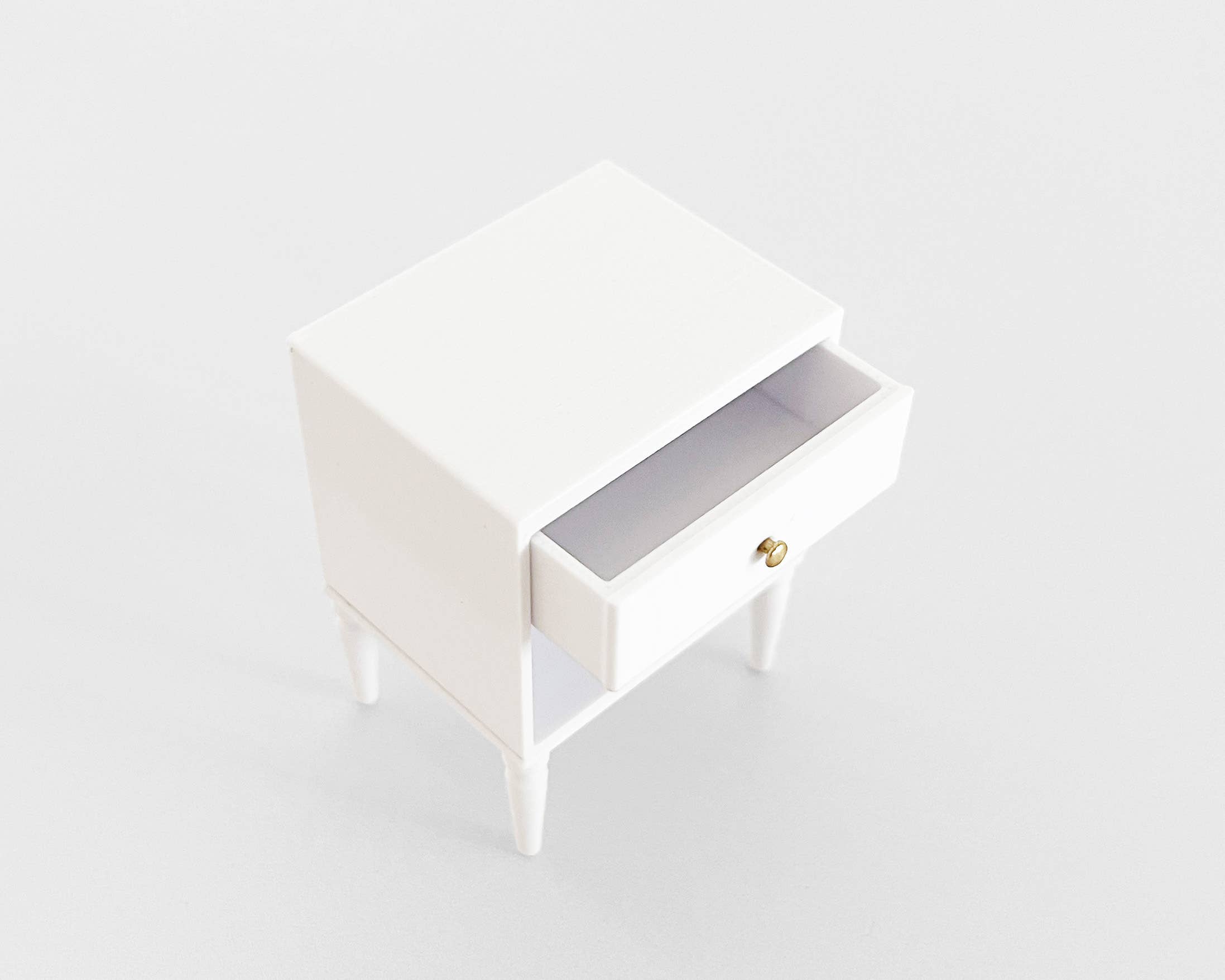 Miniette - Wholesale Doll Accessory Kit - Kids - Miniature Dollhouse Nightstand – Modern Side Table3