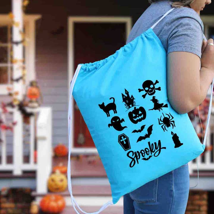 Anna B. Shop - Wholesale Drawstring bag – Unisex - Halloween Bag Spooky, Drawstring Trick or Treat, Custom3