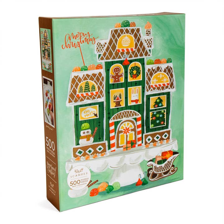 Gingerbread Christmas - 500 Piece Jigsaw Puzzle for wholesale by 1canoe2 | One Canoe Two Paper Co.