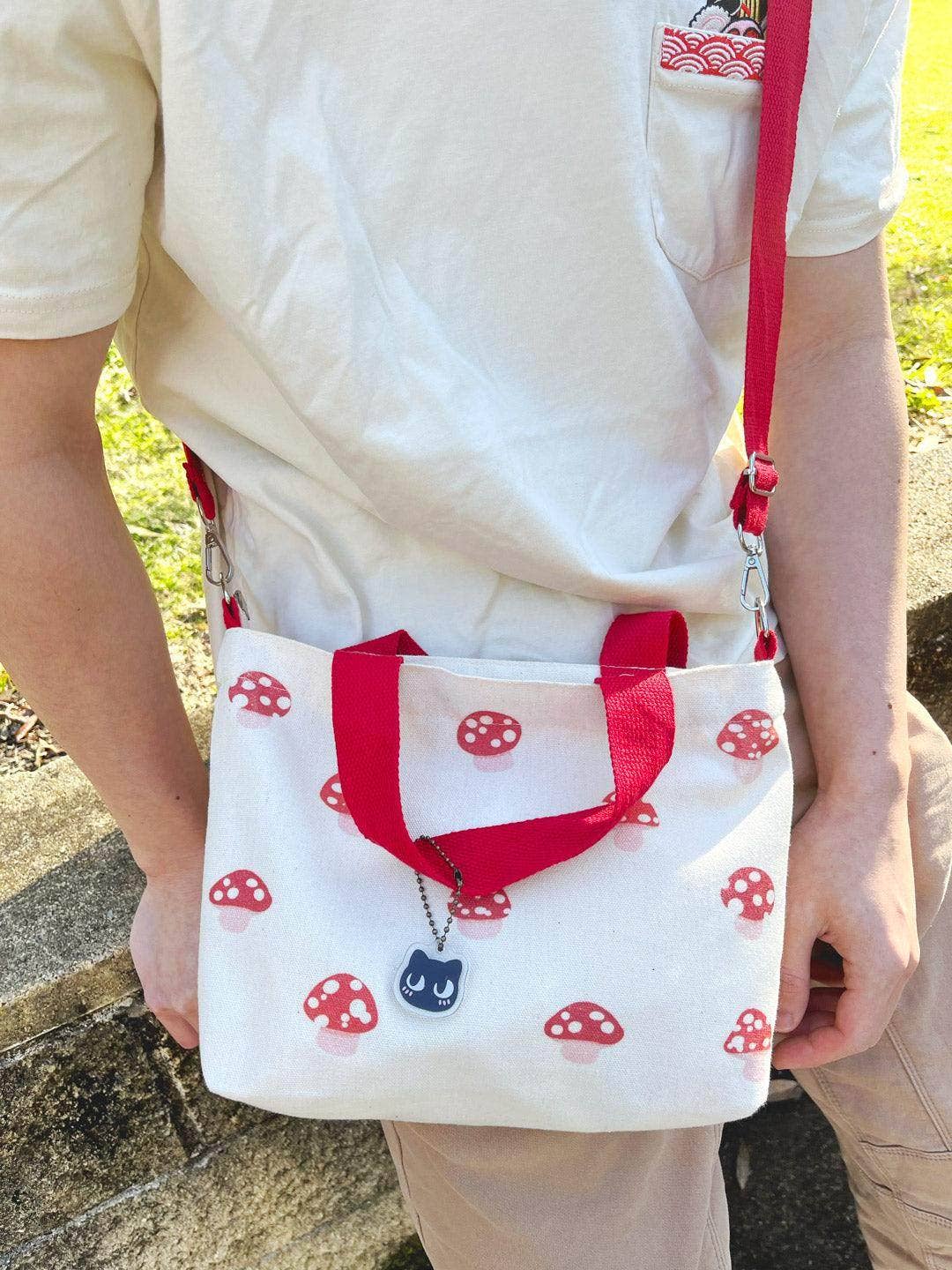 Jessthechen - Wholesale Tote Bag - Women's - Print Canvas Mini Tote | Red Mushroom3