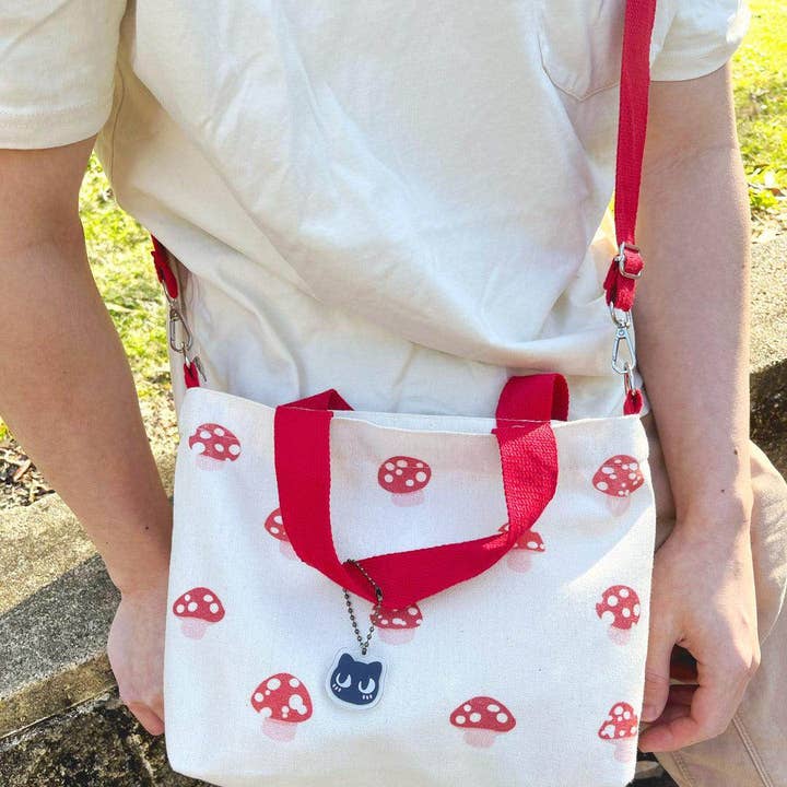 Jessthechen - Wholesale Tote Bag - Women's - Print Canvas Mini Tote | Red Mushroom3
