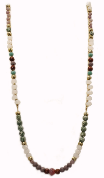 Sigalie Jewelry - Wholesale Kralen/parelketting - Mantra edelsteen streng - 42" ketting1