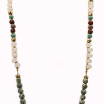 Sigalie Jewelry - Wholesale Beaded/Pearl Necklace - Mantra Gemstone Strand - 42" Necklace1