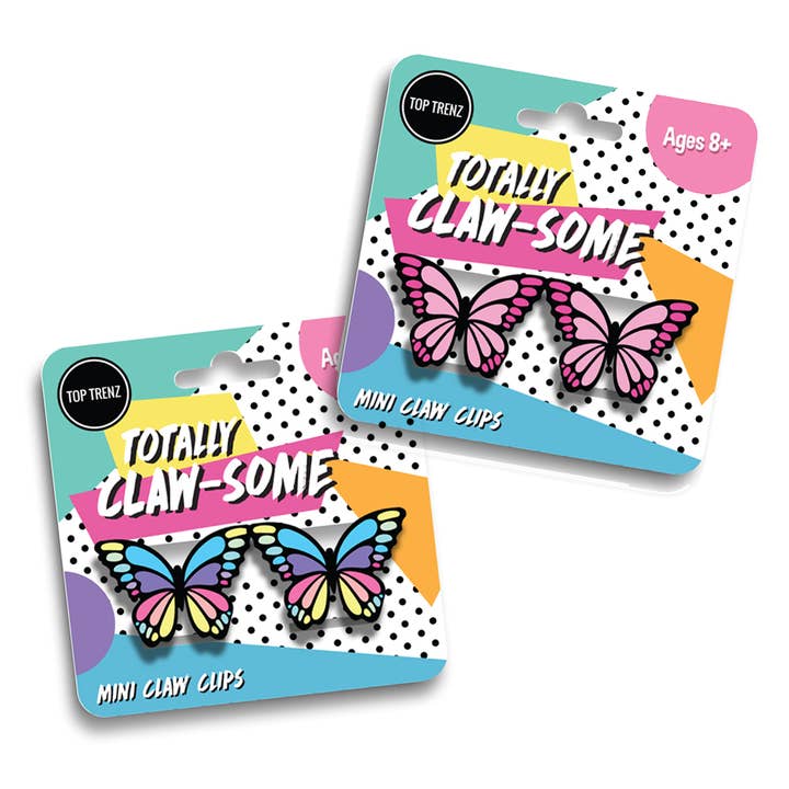 Mini Butterfly Claw Clips for wholesale by Top Trenz Inc