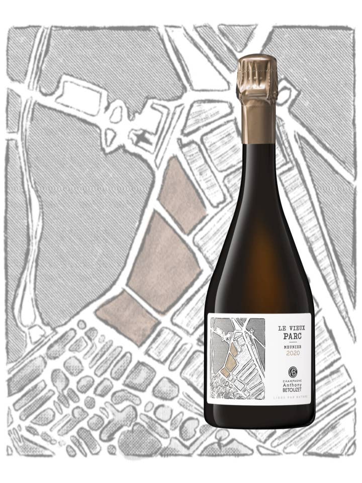 Champagne Le Vieux Parc 100% Meunier Magnum in wooden box for wholesale by Champagne Anthony Betouzet