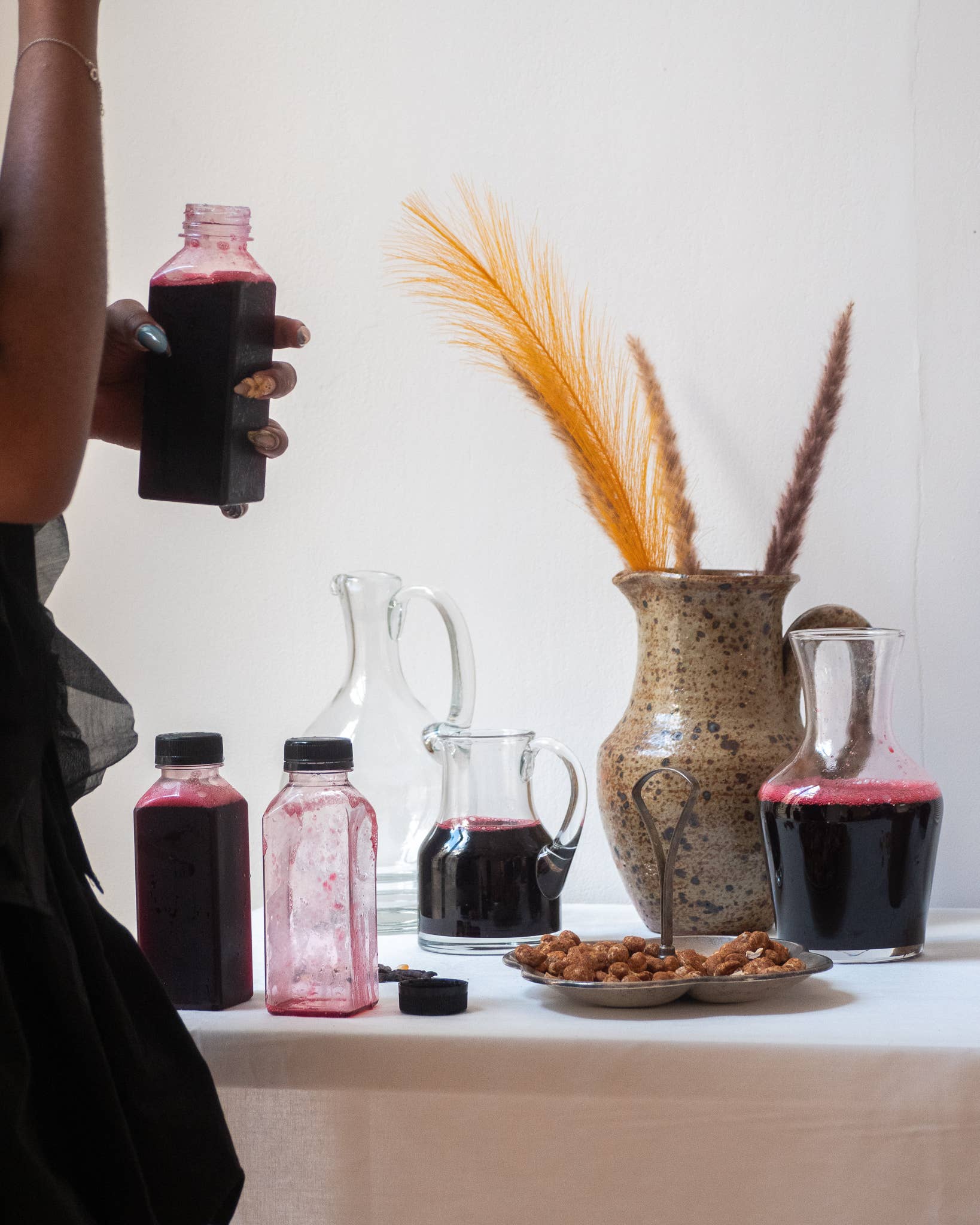 Office Objets - Wholesale Jug - Large speckled stoneware pitcher, YB brand underneath H243