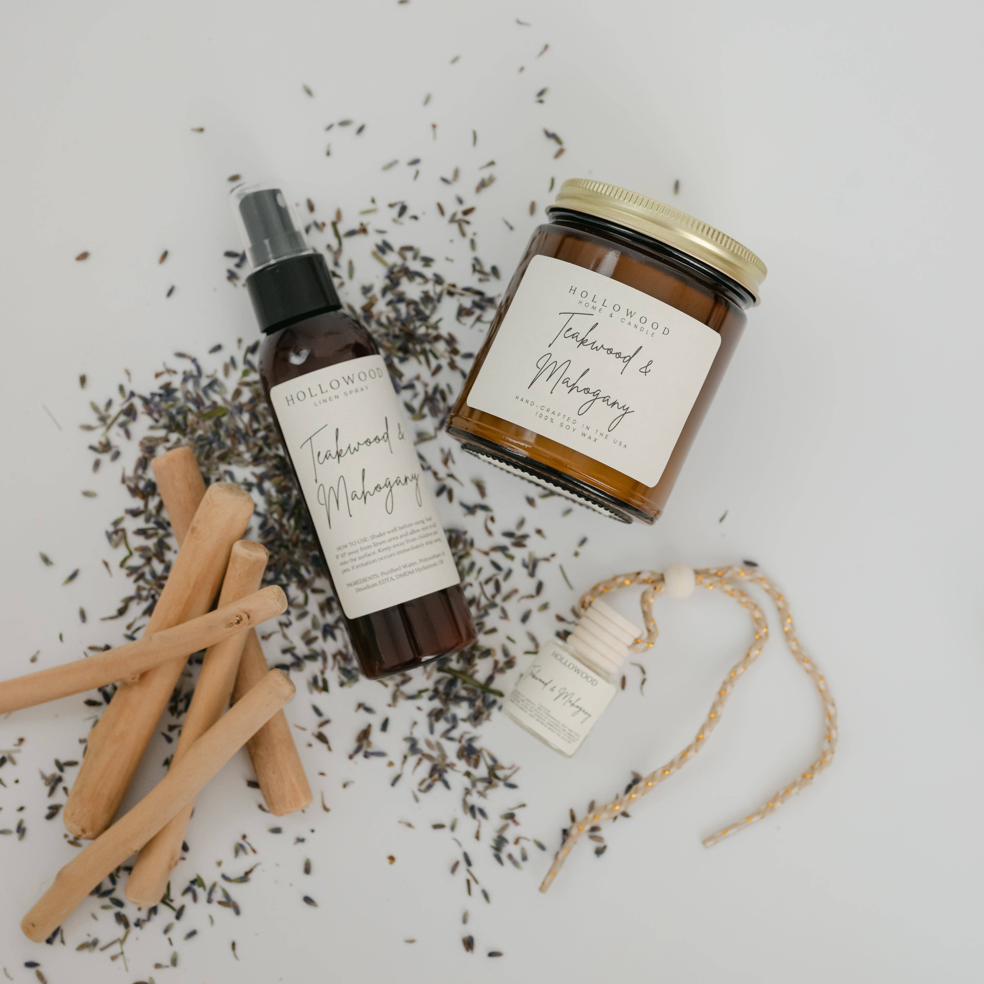 HOLLOWOOD FRAGRANCE – wholesale Burkljus – TEAKTRÄ MAHOGNY| LJUS