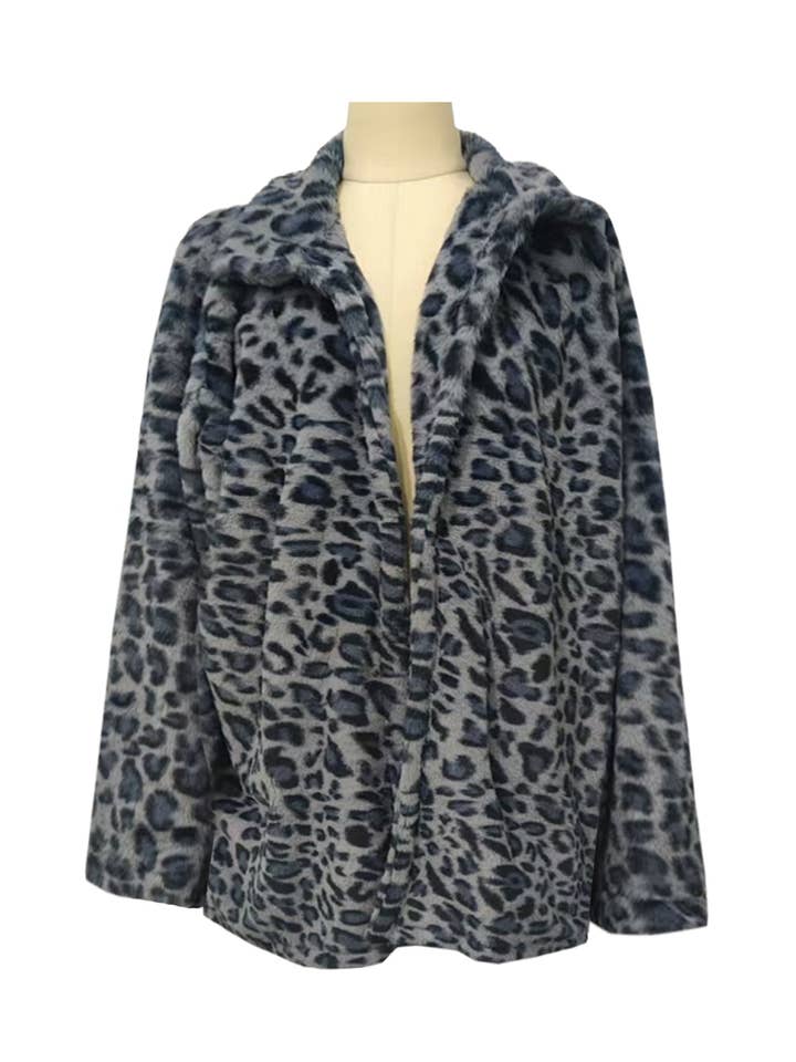 HIDDENBRAND - Wholesale Coat - Women's - Fluffy Vintage Wild Leopard Print Faux Fur Coat10