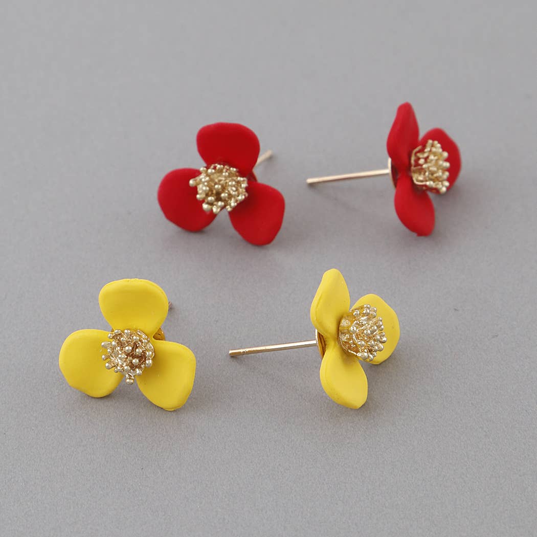 3AM BY H&D ACCESSORIES - Wholesale Stud/Post Earrings - Multi Flower Stud Earrings2