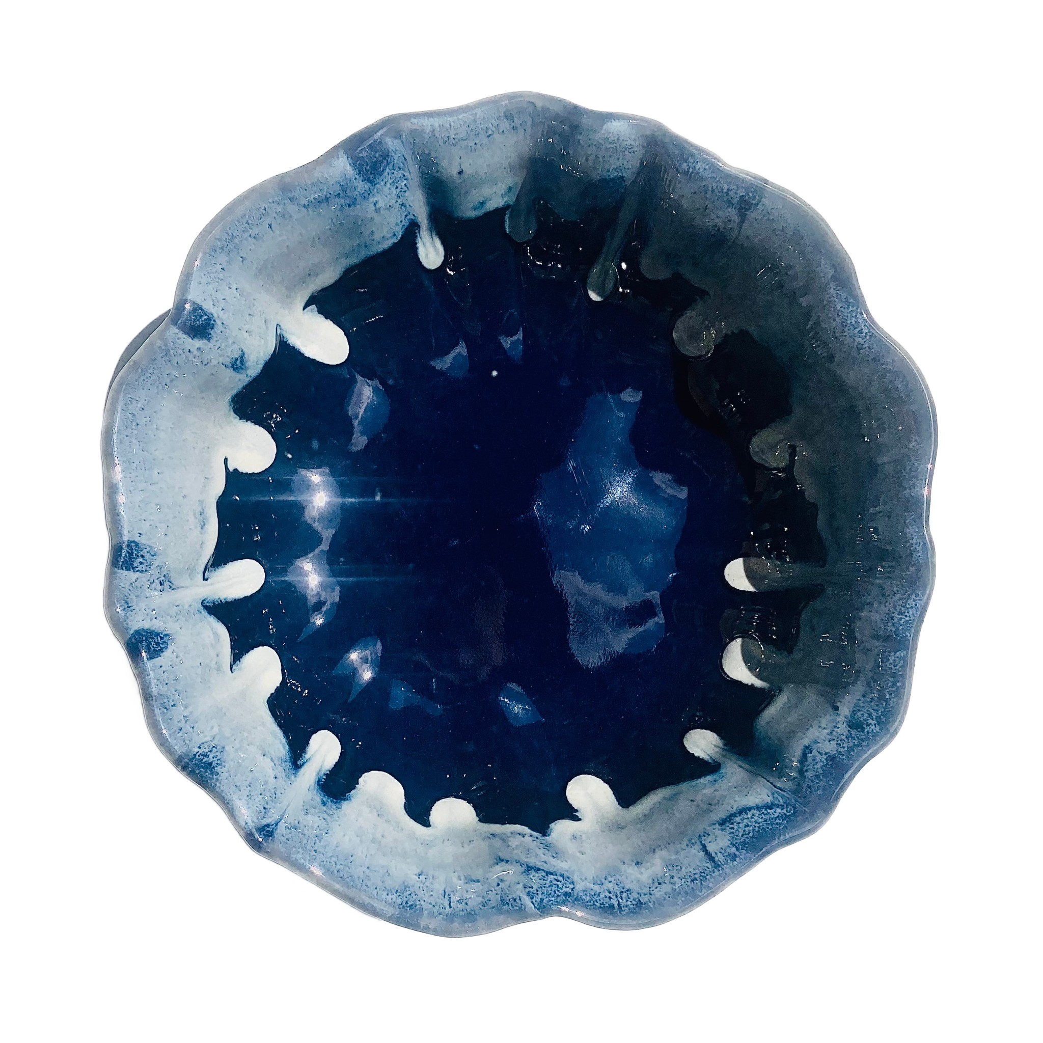 Bay Pottery - Wholesale Bowl - Large Rippled Bowl - Stoneware Pottery2