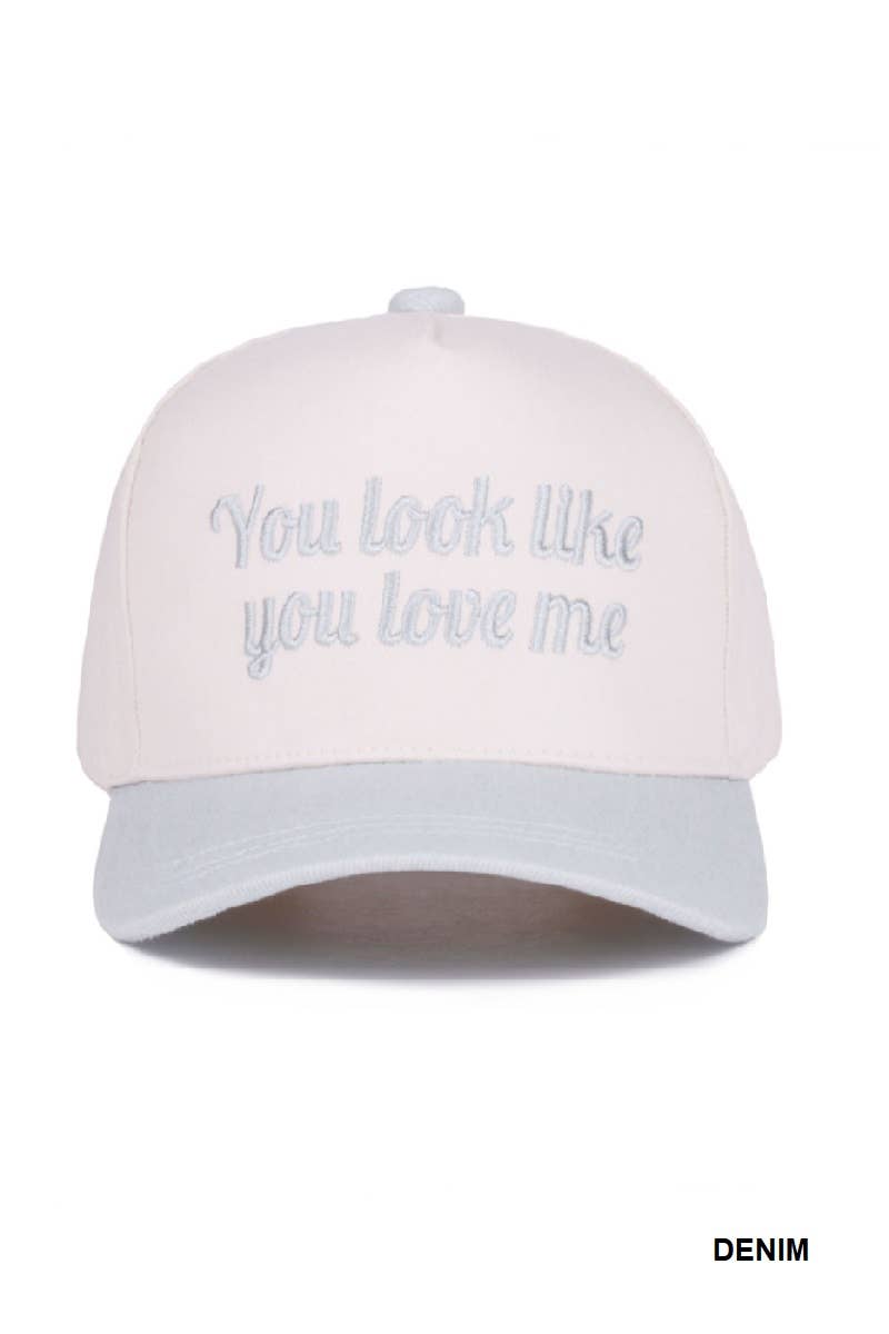 42POPS - Vendita all'ingrosso Cappellino da baseball - Donna - ,,....0919 Sembri che mi ami Cappello in tela di cotone bicolore SI-28814