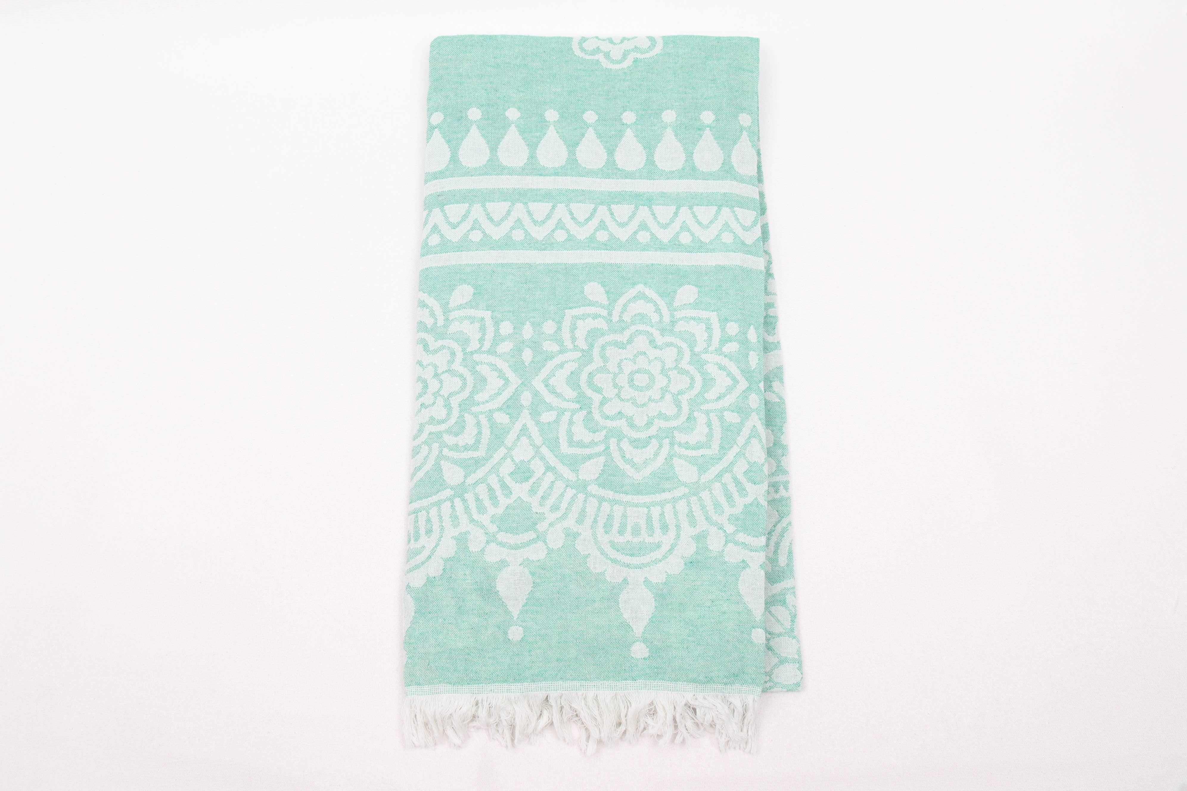 The Loom Wholesale - Wholesale Beach Towel - Floral Motif Turkish Cotton Hammam Towels0