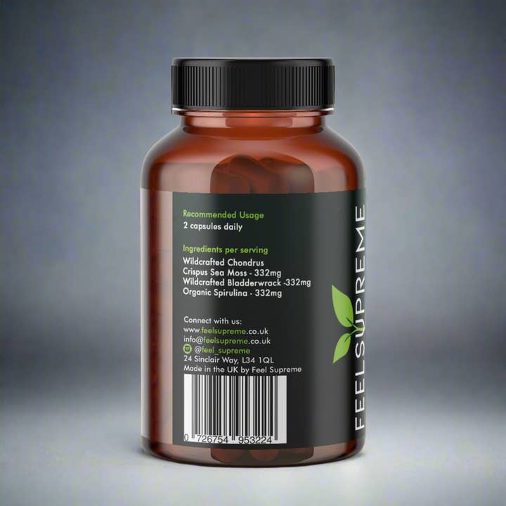 Feel Supreme - Wholesale Oral Supplement/Vitamin - Sea Moss with Bladderwrack and Spirulina
