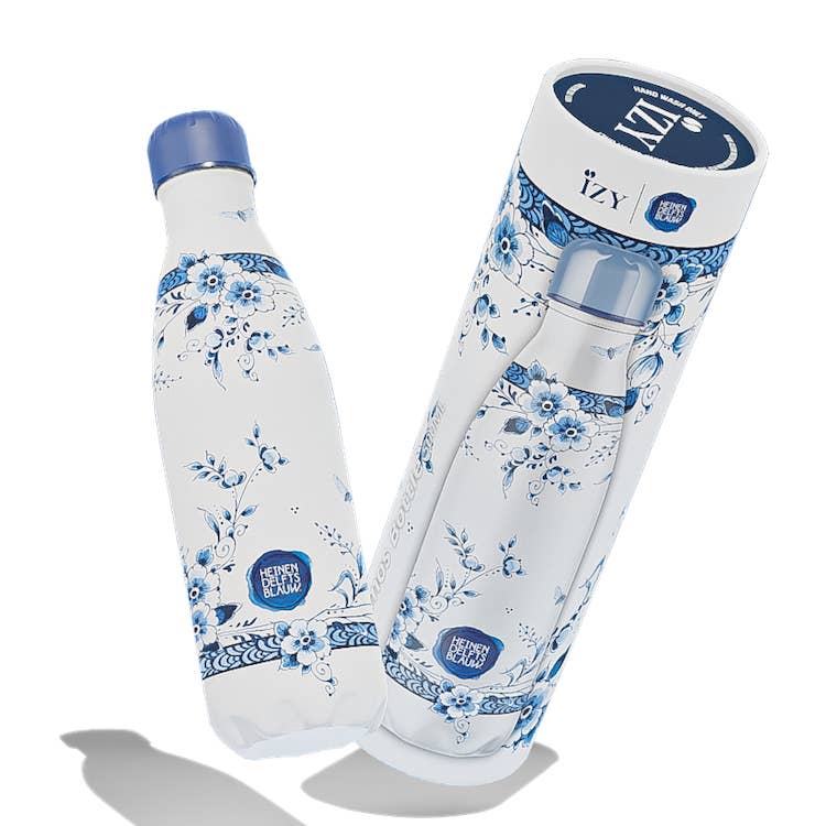 IZY Bottles - Wholesale Water Bottle - Thermos Bottle Heinen Delft Blue Faience Insulated Water