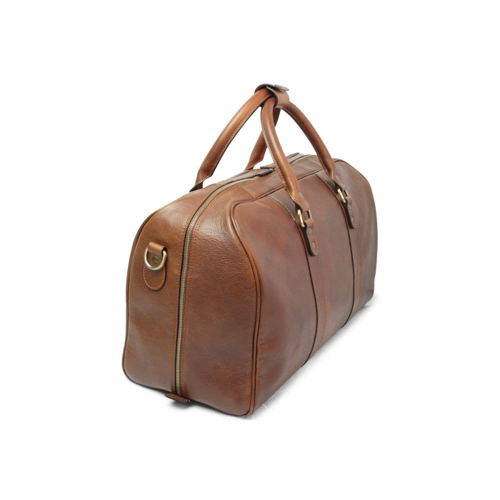 Old Angler Firenze - Wholesale Weekender Bag - Men's - Full Grain Leather Large Travel Bag - Chestnut6