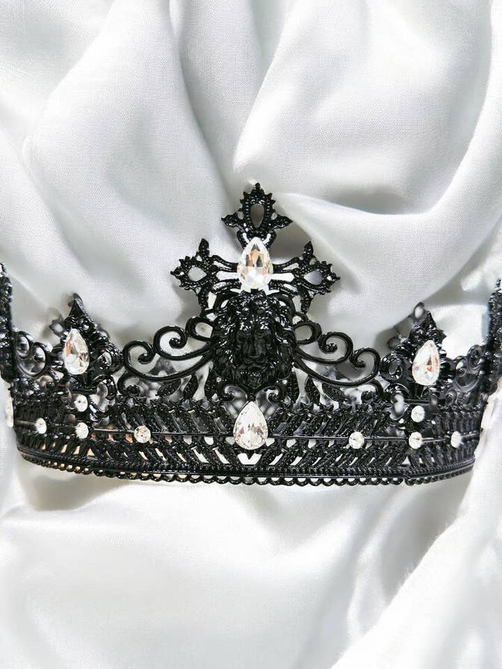 Kaiserkrone, Weltherrscher Mittelalter, Renaissance Schwarze Krone für den Großhandel von Happy Dream Gifts