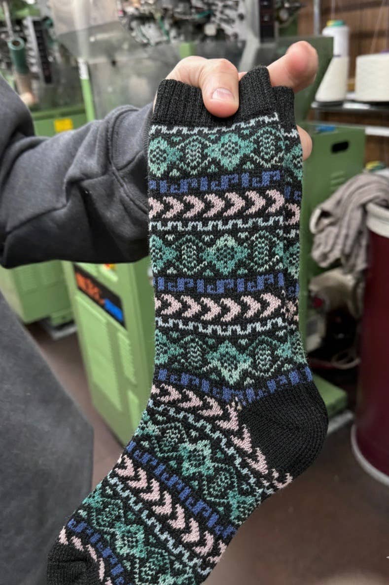 Lanart Alpaca - Vente Chaussettes – unisexe - Chaussettes unisexes en alpaga bébé Frida Blue2