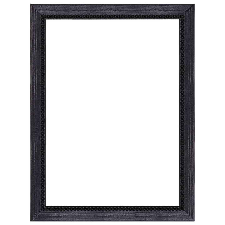 Hand Painted Black Beaded Wood Picture Frame for wholesale by Print Frame Box
