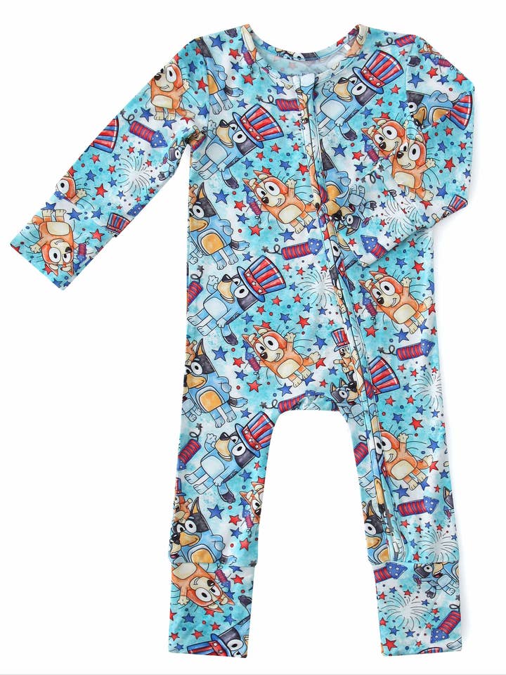 PoshTOT Pups Bamboo Baby Convertible Zippy Romper for wholesale by Charlie's Project Kids