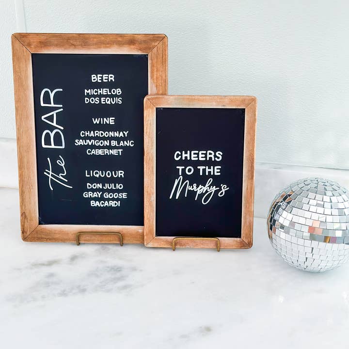 VersaChalk - Wholesale Chalkboard - Rustic Wood Framed Chalkboard 10"x14 + Fine Tip White Marker3