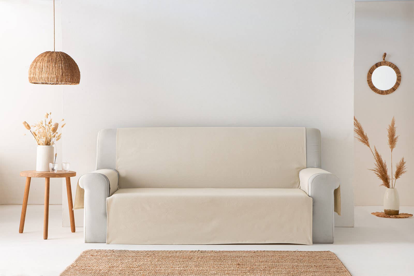 GAMUSI - Wholesale Chair/Sofa Slipcover - Smooth cotton plain sofa cover ALICANTE72