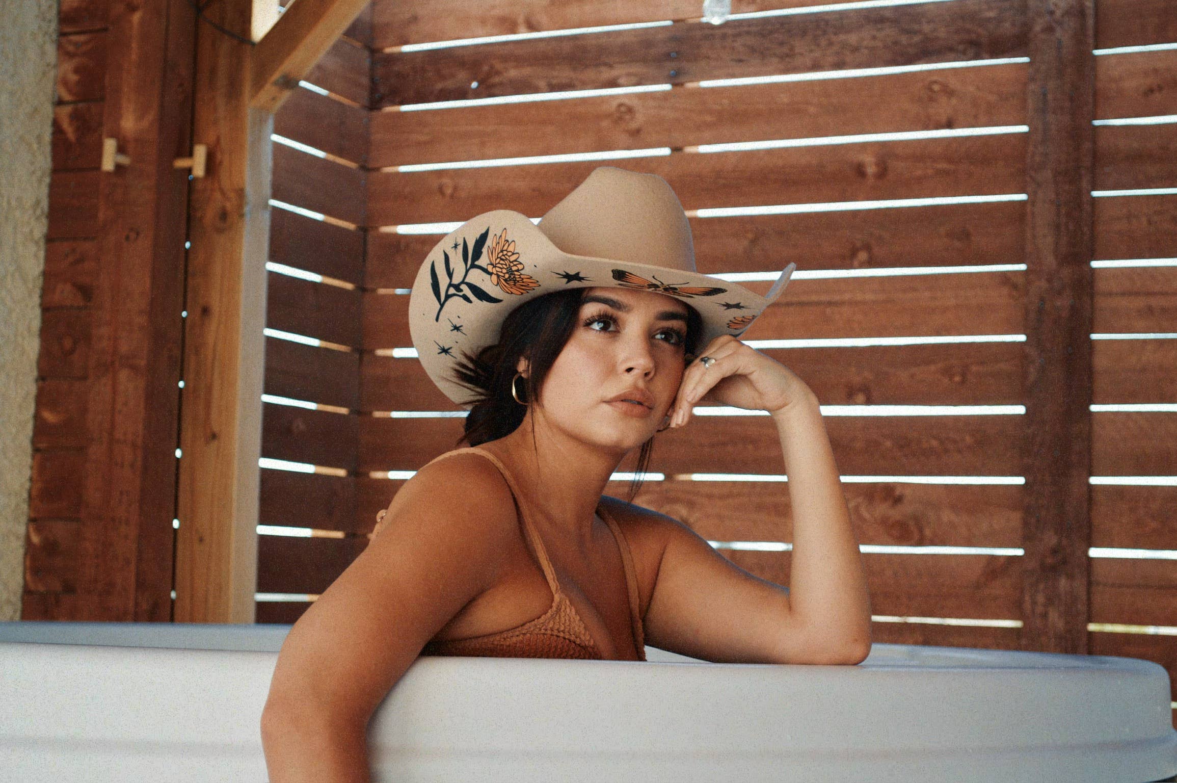 Wild as Heck - Vente Chapeau de cowboy – femme - Le chapeau de cowboy Presley (western, éleveur, laine)3